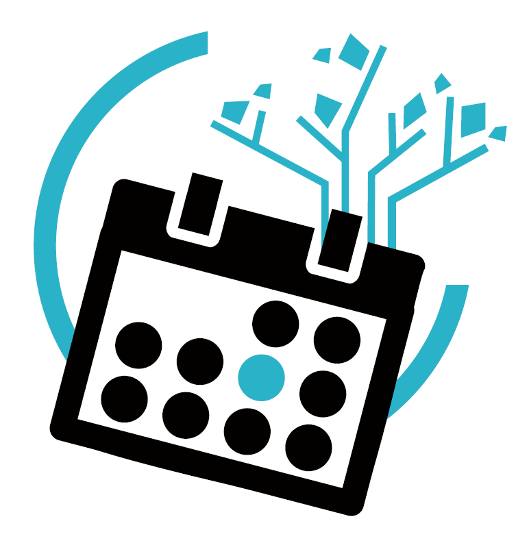 image d'illustration représentant un calendrier sur fond du logo de CONUMM